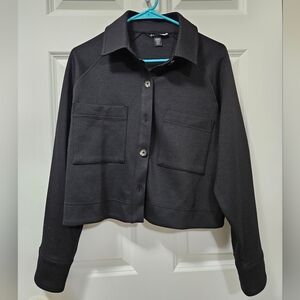 NWT Athleta Allure Shirt Jacket S Petite Black